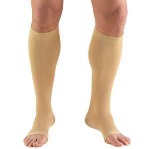 Truform AirwayPlus Knee High Open Toe Stockings - 20-30mmHG/Beige