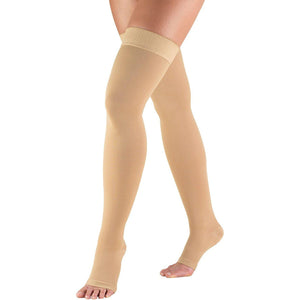 Truform Classic Medical Thigh High Open Toe Compression Socks - 20-30mmHg