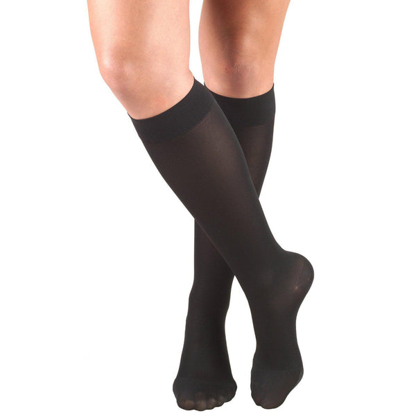 Truform Opaque Ladies’ Knee-High Compression Stockings - 15-20mmhg